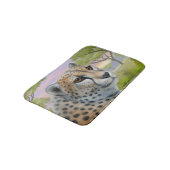 Tapis de bain africain vigilant de chat de guépard (Angle)