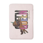 Tapis De Bain Afro Unicorn Queen Design (Devant (Vertical))