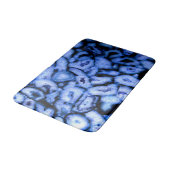 Tapis De Bain Agate de quartz bleu, Geodes bleues, motif abstrai (Angle)
