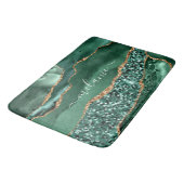 Tapis De Bain Agate Green Gold Parties scintillant Geode Marbre  (Angle)