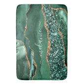 Tapis De Bain Agate Green Gold Parties scintillant Geode Marbre  (devant Vertical)