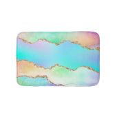 Tapis De Bain Agate Holo | Faux Iridescente Pastel Ombre Marble (Devant)