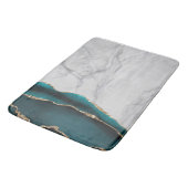 Tapis De Bain Agate noir doré Marbre blanc (Angle)