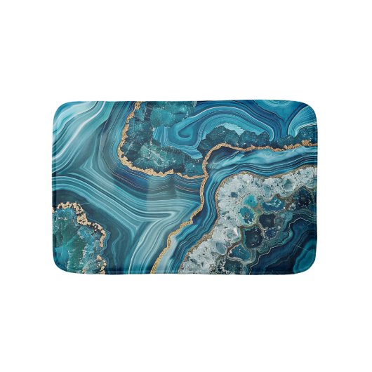 Tapis de bain Agate sarcelle (Devant)