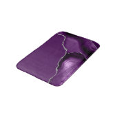 Tapis De Bain Agate Violet Pailleté Argent (Angle)