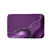 Tapis De Bain Agate Violet Pailleté Argent (Devant)