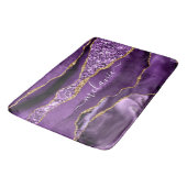 Tapis De Bain Agate Violet violet or Parties scintillant Géode N (Angle)