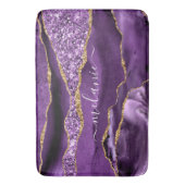 Tapis De Bain Agate Violet violet or Parties scintillant Géode N (devant Vertical)