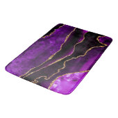 Tapis De Bain Agate violette et dorée scintillante de luxe (Angle)