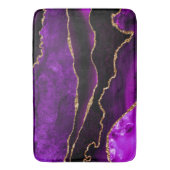 Tapis De Bain Agate violette et dorée scintillante de luxe (devant Vertical)