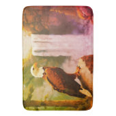 Tapis De Bain Aged oil pastel of Bald Eagle (devant Vertical)