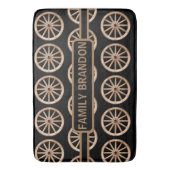 Tapis De Bain Agritourisme rustique Élégant Ancien Nom de famill (devant Vertical)