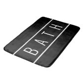 Tapis De Bain Agritourisme rustique noir et blanc (Angle)