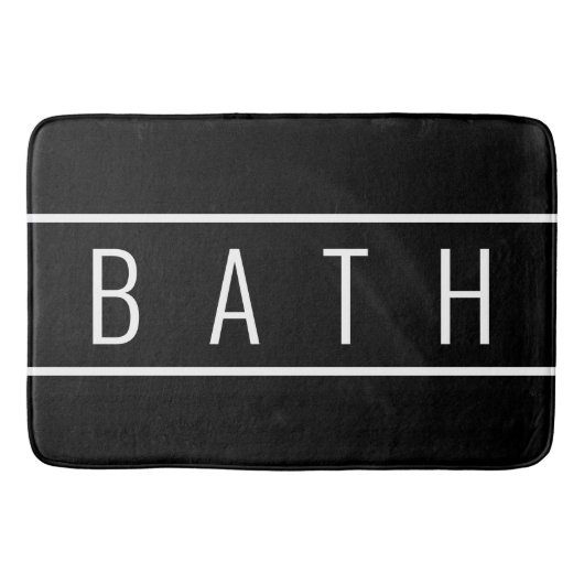Tapis De Bain Agritourisme rustique noir et blanc (Devant)