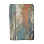 Tapis De Bain Agritourisme rustique Turquoise orange beige (Devant (Vertical))