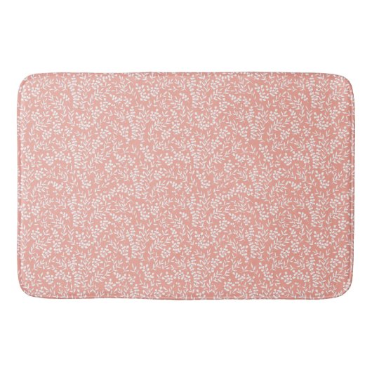 Tapis De Bain Agritourisme simple motif floral rose (Devant)