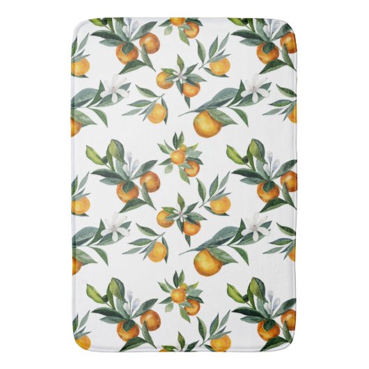 Tapis De Bain Agrumes d'aquarelle chic (devant Vertical)