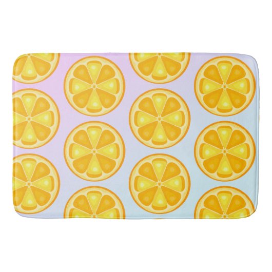 Tapis De Bain Agrumes TROPICALES FRUITS D'ÉTÉ Citrons d'orange (Devant)