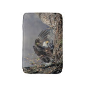 Tapis De Bain Aigle avec son bébé (Devant (Vertical))