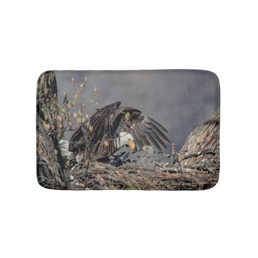 Tapis De Bain Aigle avec son bébé (Devant)