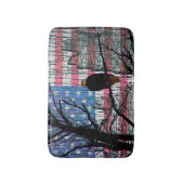 Tapis De Bain Aigle et drapeau américains (Devant (Vertical))