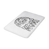 Tapis De Bain Aigle tribale noire et blanche (Angle)