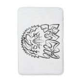 Tapis De Bain Aigle tribale noire et blanche (Devant (Vertical))