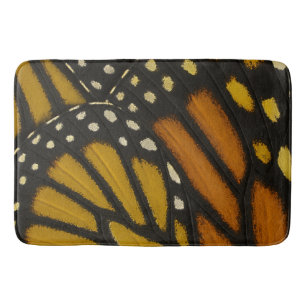 Tapis De Bain Aile de papillon monarque orange et jaune Mariposa