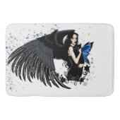 Tapis De Bain Ailes d'ange gothiques Chat noir Fée bleue (Devant)