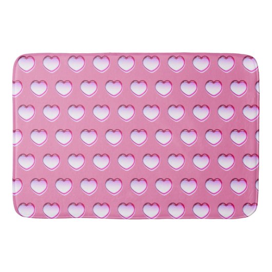 Tapis De Bain Aimer les coeurs roses (Devant)