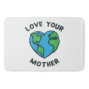 Tapis De Bain Aimez Votre Mère Terre Cœur