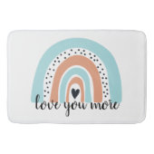 Tapis De Bain Aimez-vous plus Rainbow Heart Blue Peach (Devant)