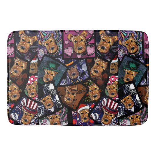 TAPIS DE BAIN AIREDALE TERRIER (Devant)