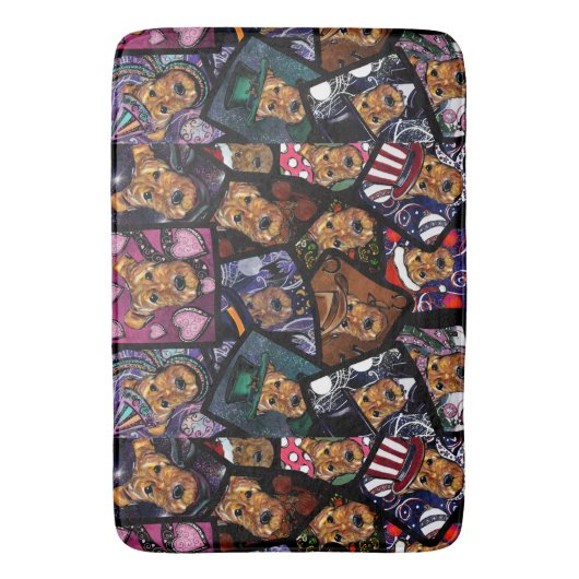 TAPIS DE BAIN AIREDALE TERRIER (devant Vertical)