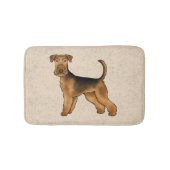 Tapis De Bain Airedale Terrier mignon Dessin De Caricature Chien (Devant)