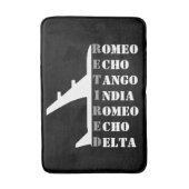 Tapis De Bain Airplane Retired Nato Phonetic Alphabet Aviation (Devant (Vertical))
