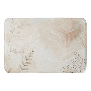 Tapis De Bain Airy Bohemian Botanical Floral String Art Design
