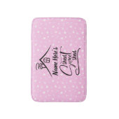 Tapis De Bain Ajouter le nom Shed Sweet Shed Rose Blanc Floral (Devant (Vertical))
