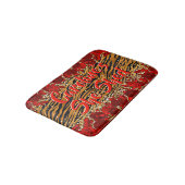 Tapis De Bain Ajouter Le Nom Texte Elle Tigre Tiger Tirages Fleu (Angle)