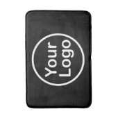 Tapis De Bain Ajouter votre propre logo | Arrière - plan noir (Devant (Vertical))