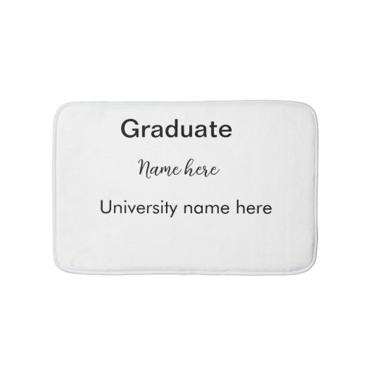 Tapis De Bain ajouter votre texte simple diplôme ajouter le nom (Devant)