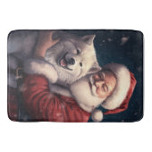 Tapis De Bain Akita avec Noël du Père Noël (Devant)