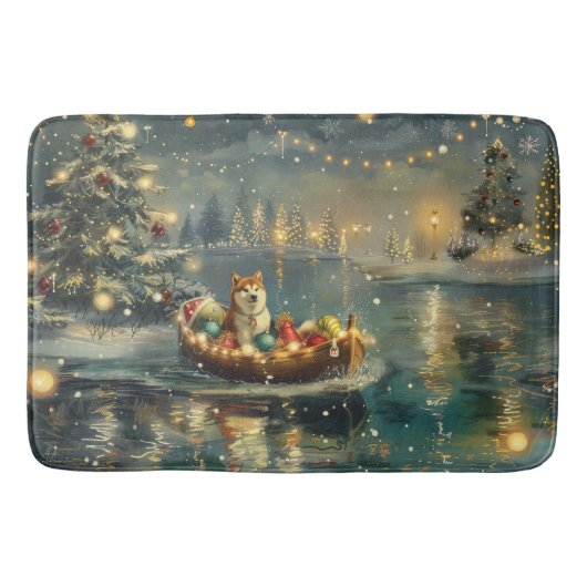 Tapis De Bain Akita Christmas Festive Voyage (Devant)