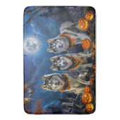 Tapis De Bain Alaskan Malamute Halloween Éffrayant (devant Vertical)