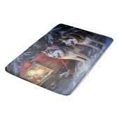 Tapis De Bain Alaskien Malamute Snowy Sleigh Ride Noël (Angle)