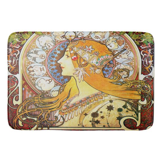 Tapis De Bain Alfons Mucha 1896 Zodiac (Devant)