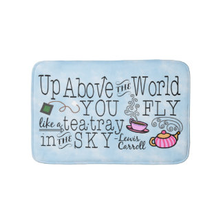 Tapis De Bain Alice au pays des merveilles Citation de Carroll d