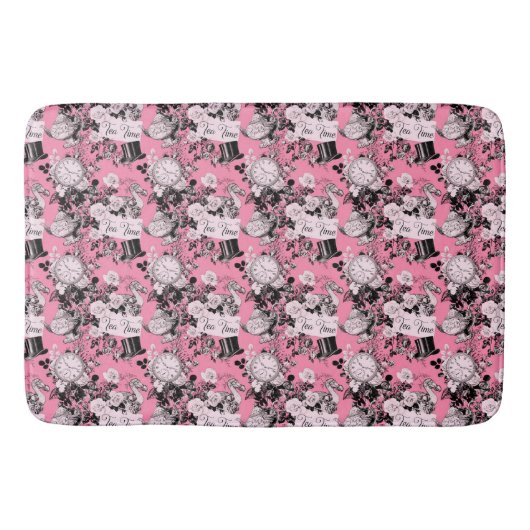 Tapis De Bain Alice Teatime Vintage rose (Devant)