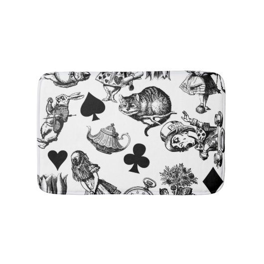 Tapis De Bain Alice White Rabbit Wonderland Classic (Devant)
