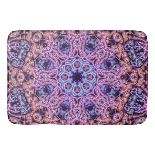 Tapis De Bain Alien complexe pourpre Kaleidoscopic Mandala (Devant)